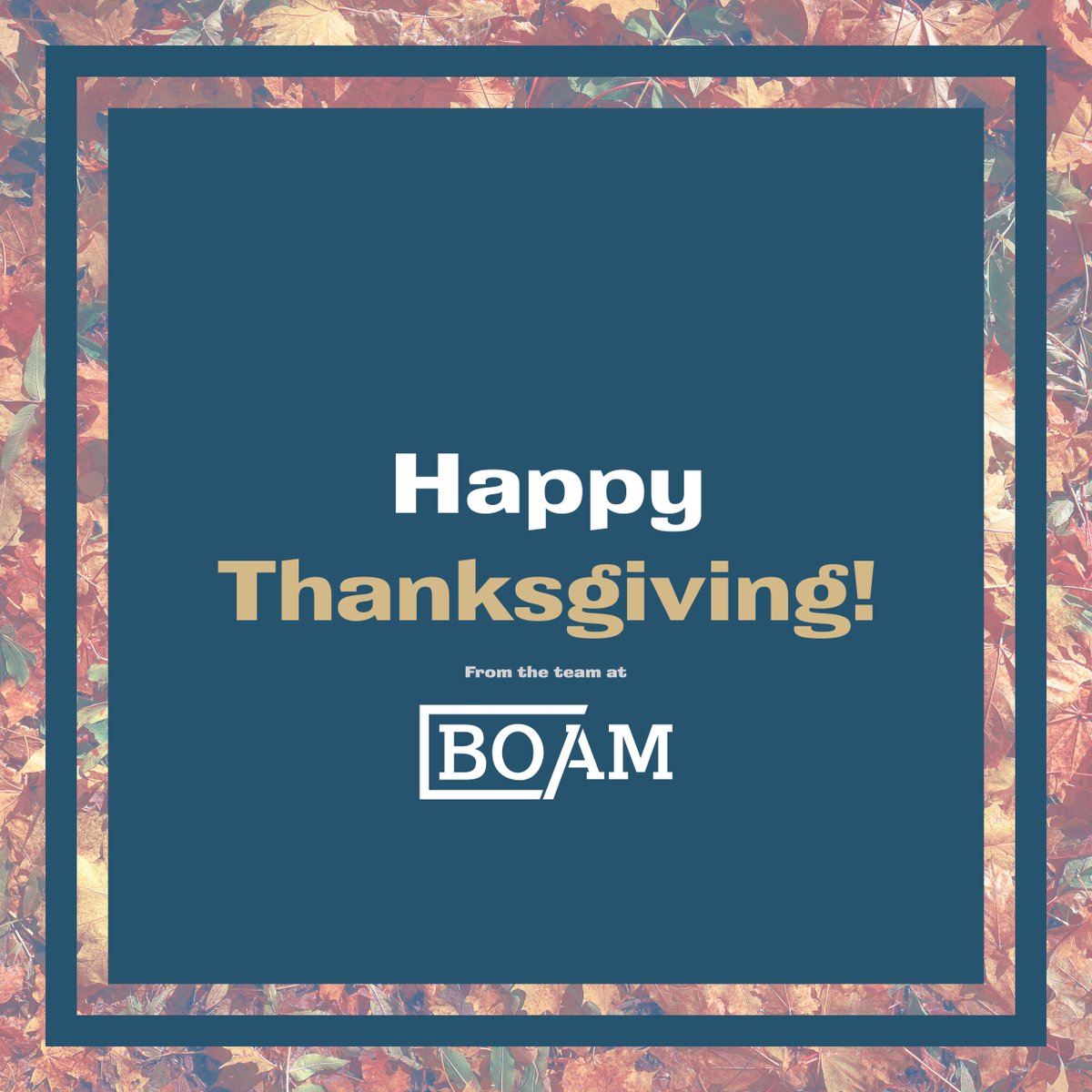 BOAMLaw's tweet image. Happy Thanksgiving from us at BOAM to you!

 #BOAMLaw #BOAM #BellOrrAyersandMoore #LawFirm #AttorneysatLaw