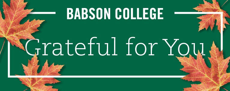 Words don't express how grateful we are for our alumni family. In this year like no other, our alumni have gone above and beyond to make our students, and each other, feel supported and connected. Happy Thanksgiving from your <a href="/babson/">Babson College</a> fam 💚 #OneBabson #LoveBabson