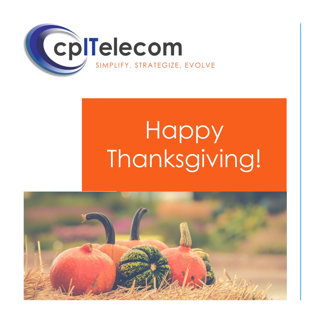 CPITELECOM's tweet image. This is the time of year for sharing what you’re thankful for...and our customers, employees, and partners are at the top of our list.

We hope you have a wonderful day celebrating all there is to be thankful for.