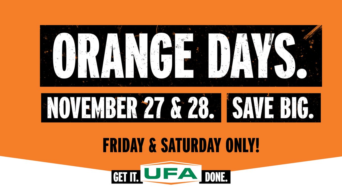 UFAcooperative's tweet photo. More savings than we could fit into one day. Come shop the deals tomorrow and Saturday at your local UFA! #GetItDone https://t.co/I1fDvmiZ1A