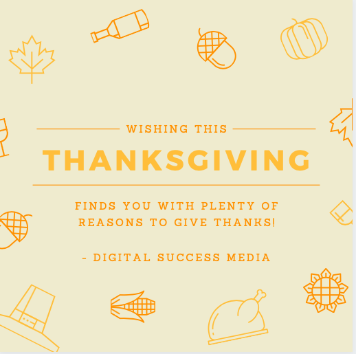 digsuccessmedia's tweet photo. Happy Thanksgiving! https://t.co/6zVODTAPaY