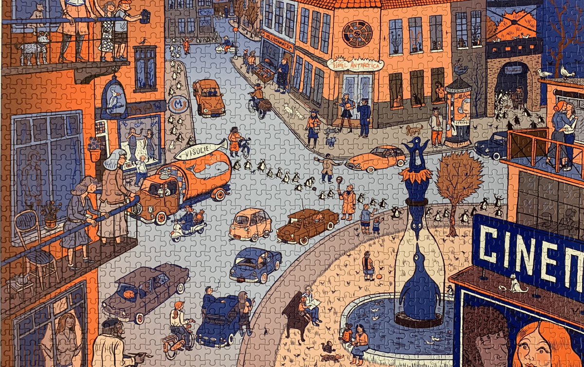 Bijzondere productie in samenwerking met @puzzelfactory deze legpuzzel van tekenaar @gewasco.
Puzzel is gedrukt door gebruik te maken van 2 felle PMS kleuren. 

Te koop in luxe doos inclusief stripboek van Wasco en genummerde poster van puzzel.

#puzzle #print #printisnotdead