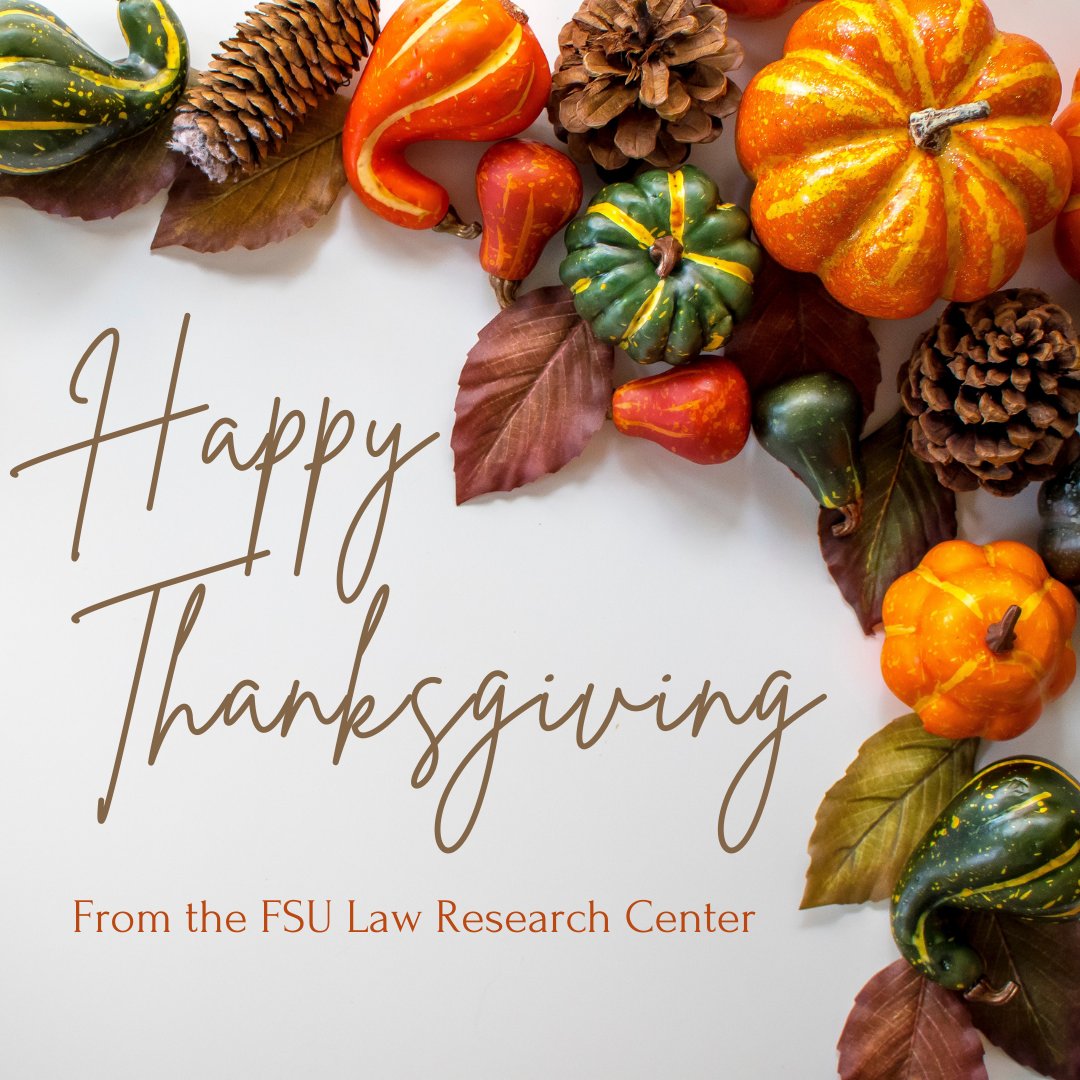 Fsu Law Library On Twitter: "Happy Thanksgiving From Everyone Here At The  Research Center! #Fsulaw #Fsulawrc #Happythanksgiving #Fsulawfamily  Https://T.co/Zfuackktvo" / Twitter