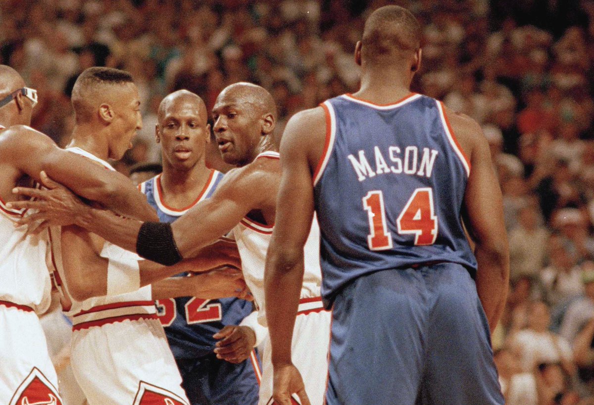 GOATJordan__23's tweet photo. Michael Jordan’s 1991-1992 season:

Regular Season: 30.1, 6.1, 6.4, 2.3, 0.9

Playoffs: 34.5, 5.8, 6.2, 2.0, 0.7

MVP
All NBA 1st team 
All defensive 1st team
All Star
Scoring title 
Championship 

In my opinion this is the season Michael Jordan became the greatest of all time. https://t.co/mSGXhyIGAl