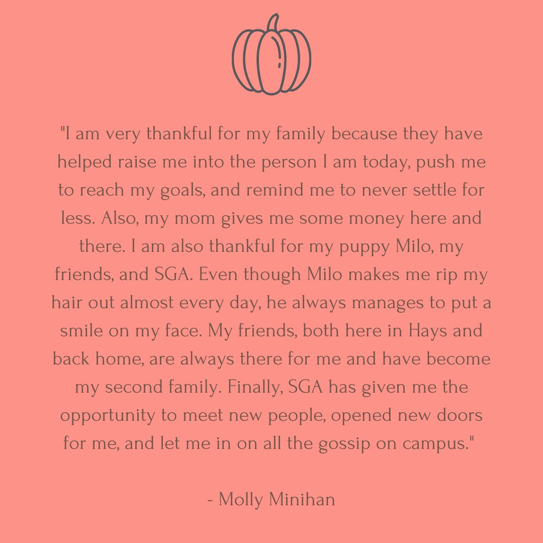 This semester has been one of the longer ones but we have finally made it to today with friends and family!🦃
Make sure you're still staying the safest you can and of course have an amazing Thanksgiving
We asked our senators what they were most thankful for before break started⬇️