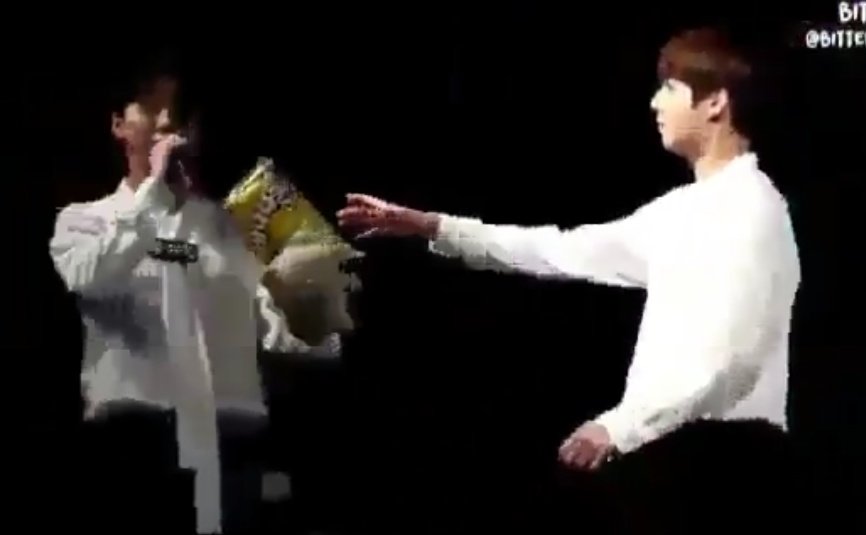 When taehyung wanted the chips bag to bad and jungkook literally got up from his chir just to get it for him 