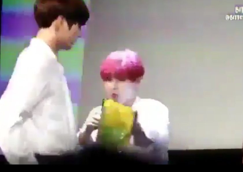 When taehyung wanted the chips bag to bad and jungkook literally got up from his chir just to get it for him 