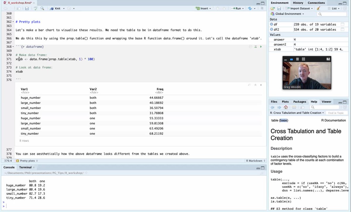 samanthaford473's tweet photo. At #PGTipsUoB today, @greg_woodin gives a two-hour introductory workshop in R, covering base R and #tidyverse functions and ggplot, with #prettyplots rounding off the session. @rstudiotips #RStats https://t.co/4oxjZpCLBp
