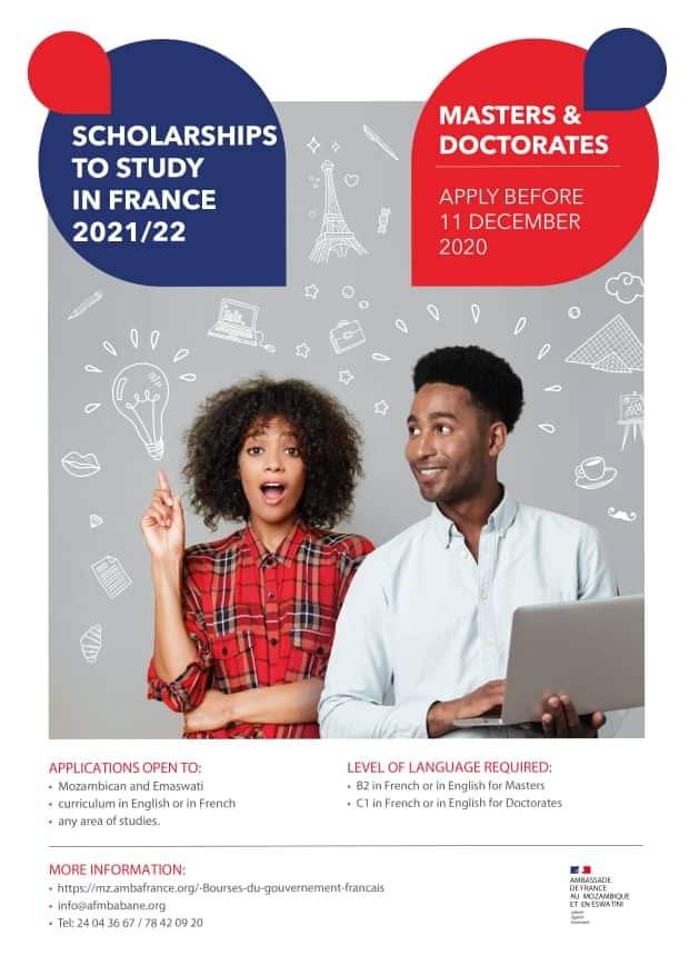 FranceMaputo's tweet image. 🎓Faltam apenas 2 semanas para poder candidatar-se a uma bolsa de 📒estudos do 🇫🇷governo francês! Para mais informações,📩 contacte: bourses.maputo-amba@diplomatie.gouv.fr, ‼️🎒não perca esta oportunidade‼️   
#bourse  #Francophonie #ScienceMatters #FranceAlumni
#studyinfrance