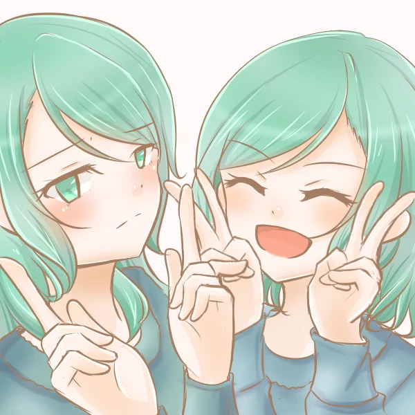 いいふたごの日…1125…って思ってたのになぜか日菜ちゃんダブルピースさせちゃった 