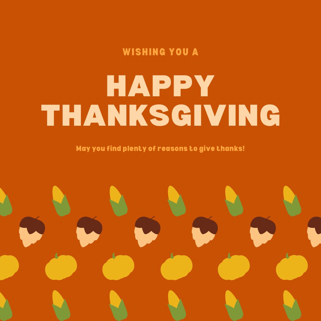 PalmCoastFest's tweet photo. Wishing everyone a Happy Thanksgiving! 🦃🍽🍁 https://t.co/7Ky08iwb8U