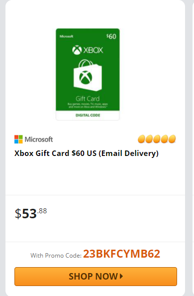 Wario64's tweet photo. $60 Xbox Gift Card Code is $53.88 at Newegg w/ code 23BKFCYMB62 https://t.co/4nYir5EoHf

Xbox LIVE 12 Months Gold Membership Code $48.99 w/ code 23BKFCYMB59 https://t.co/ylz31PBU90 https://t.co/Itrzrzgq2e