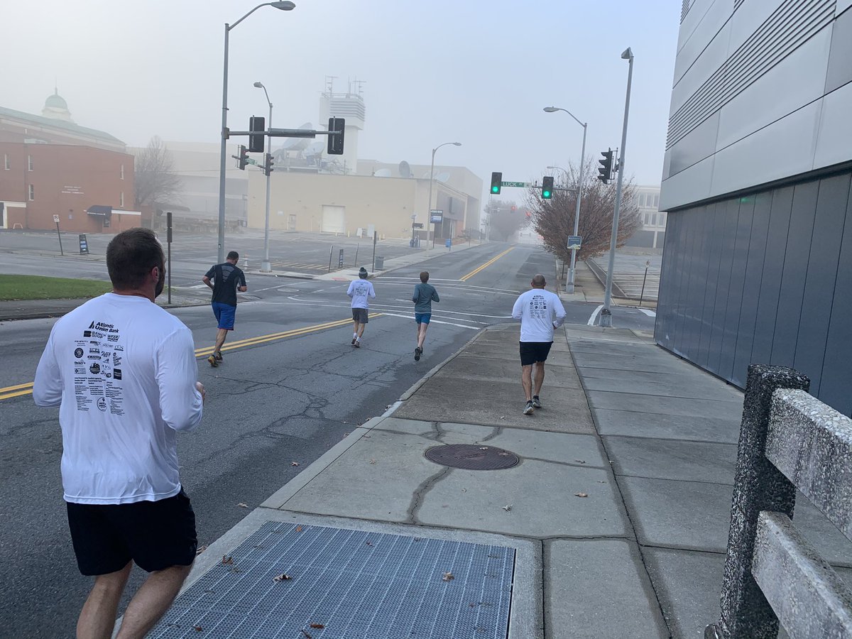 F3Roanoke's tweet photo. Nine men from F3 Roanoke ran the @RescueMission48 Drumstick Dash this morning! #dash2020 https://t.co/NJilG9FbOq