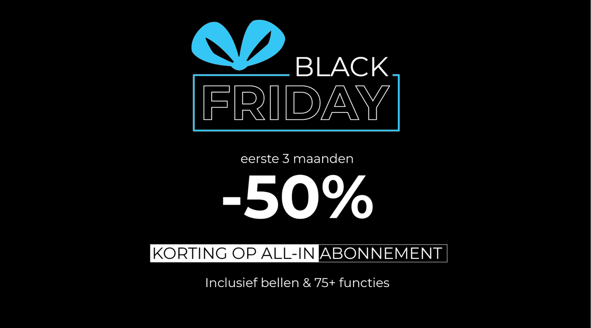 Nóg een actie | 50% korting !
Stap over op next level zakelijke telefonie en krijg de eerste 3 maanden 50% korting. Kijk op voipzeker.nl

Bekijk ook heel veel afgeprijsde toestellen, waaronder de #Yealink T54W en krijg gratis Plug &amp; Play!

#BlackFriday #BlackFriday2020
