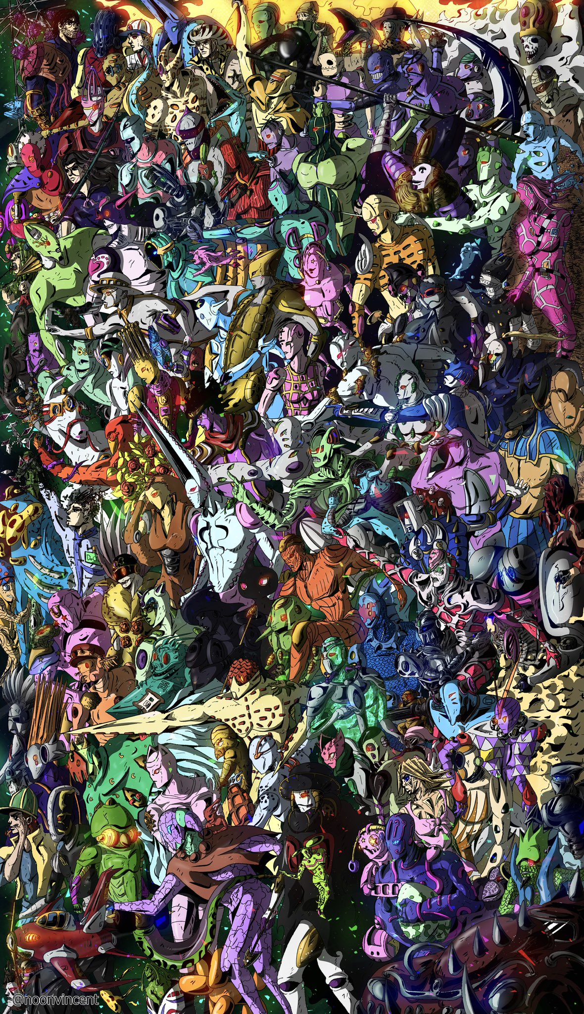 Stone Ocean Stands, an art canvas by Vincent Noon - INPRNT