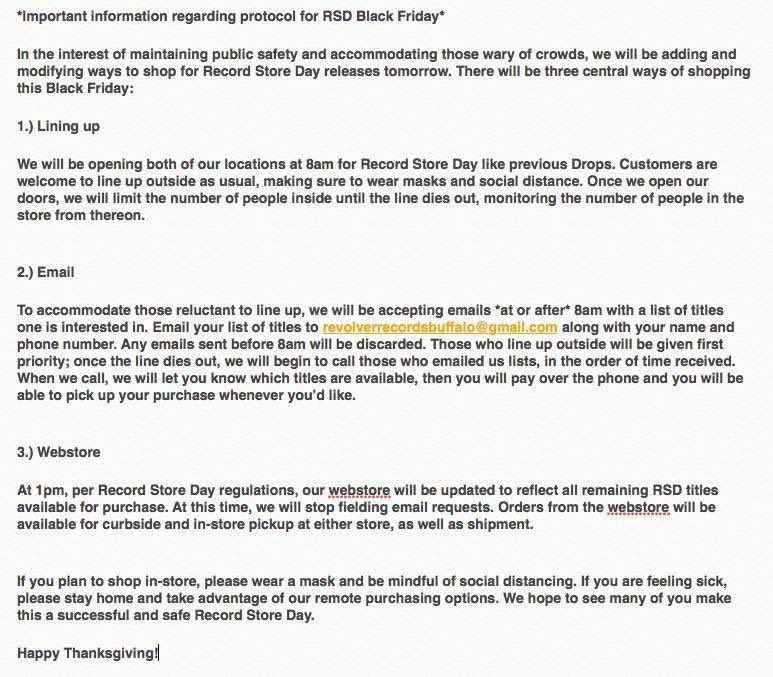 For those interested in shipping with us one Black Friday, please read!