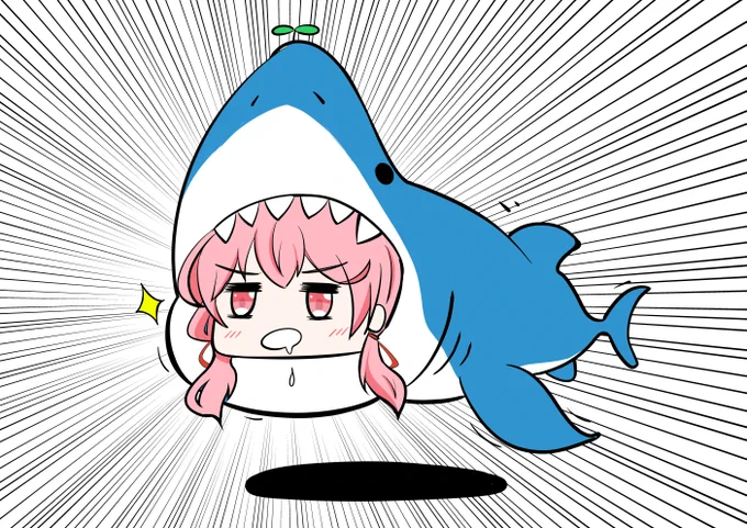 サメが北上
#ふたばあーと 