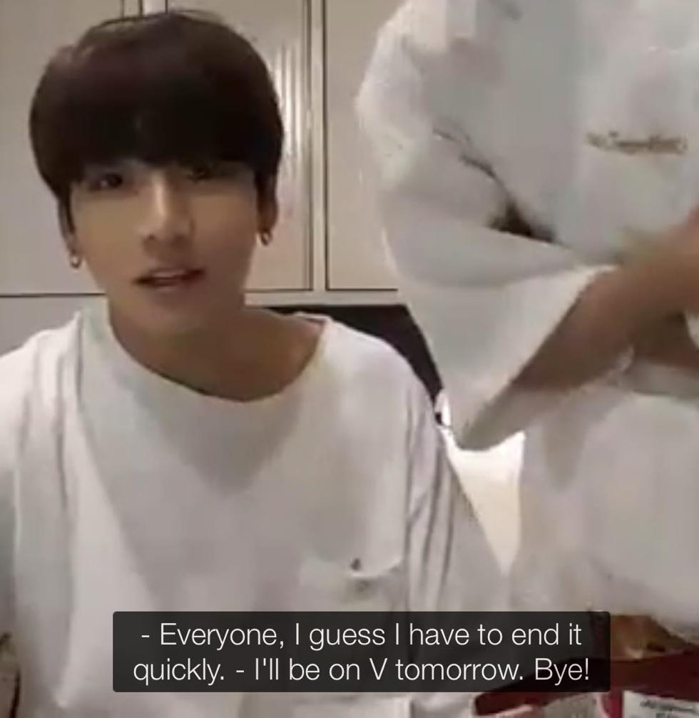 When jungkook said he will stay in vlive longer but taehyung asked him to have "private conversation" with him....jungkook deadass ditched us on the spot 