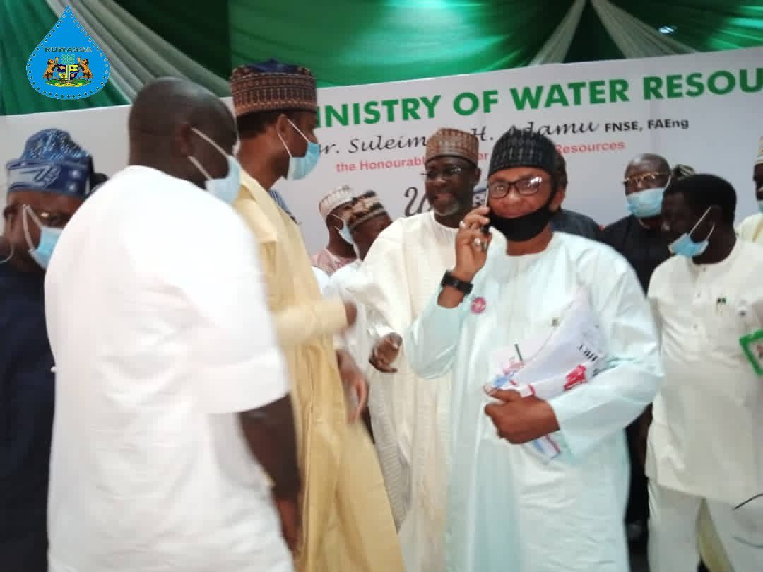 Happening now: HE @elrufai has been nominated as Ambassador for the Clean Nigeria: Use the Toilet Campaign and was presented an award by @ProfOsinbajo @SHadamufnse. @munirtech was assigned to represent HE where he dutifully received the award on his behalf.