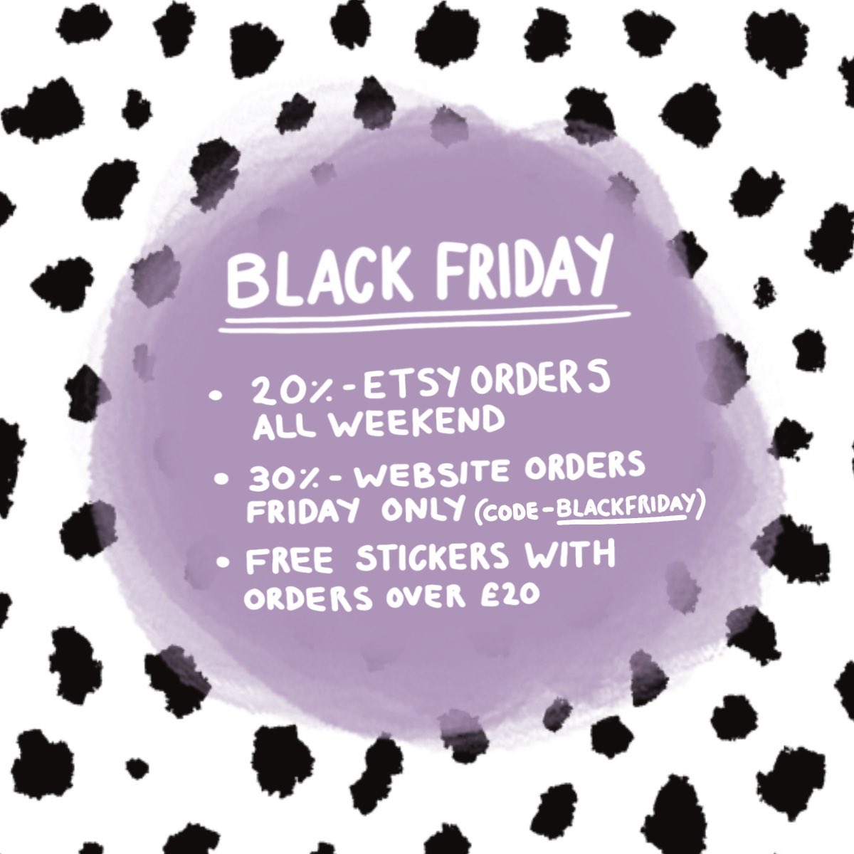 ThriftBox's tweet photo. Black Friday offers coming tomorrow! ✨ We have 20% off all Etsy orders all weekend - 30% off all website orders on Friday only (with code BLACKFRIDAY) - Free stickers with all website orders only over £20 ✨ https://t.co/LshsMEYC7P