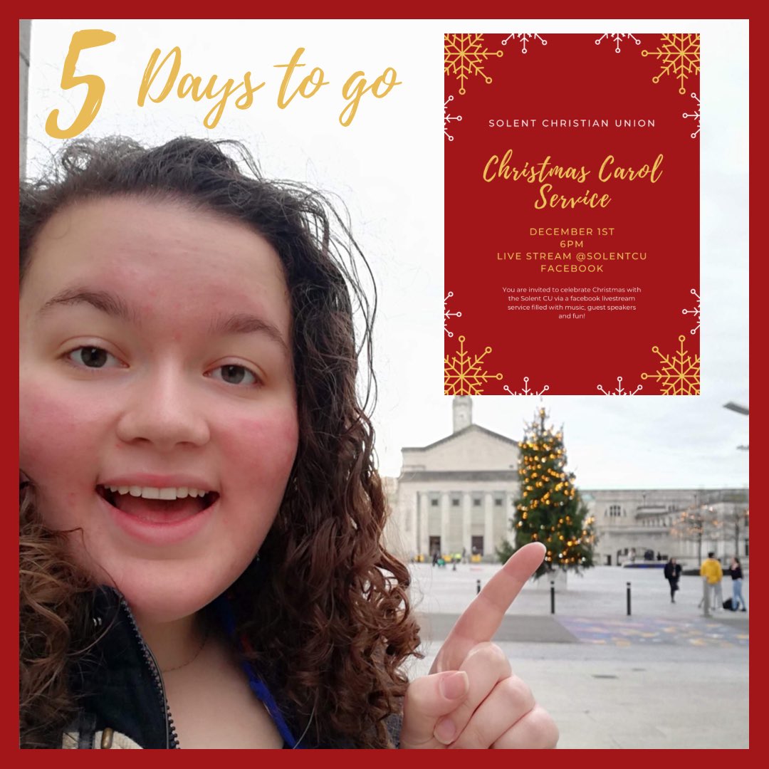 SolentCU's tweet image. 5 days to go until our Christmas Carol livestream service!🎄👀