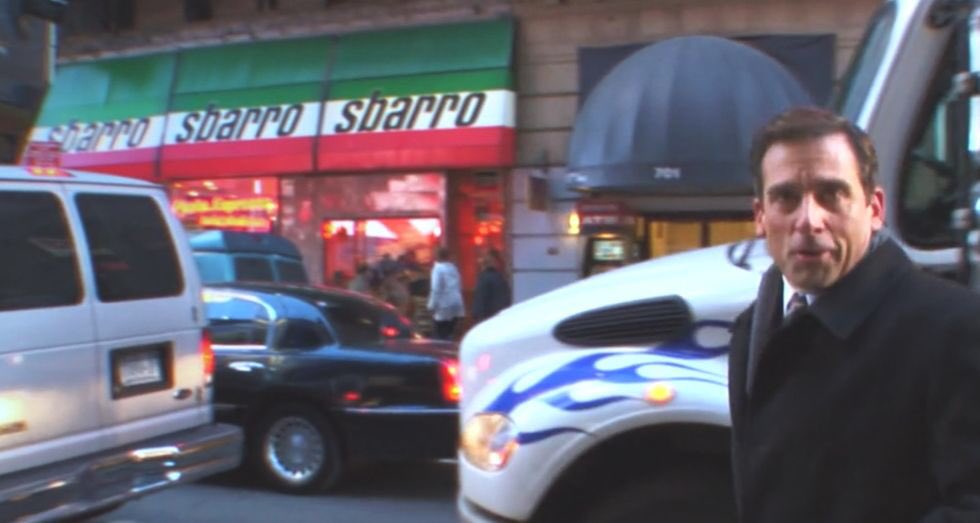 Twitter 上的Carlos Aguilar："EMILY IN PARIS is just a long version of the THE  OFFICE episode where Michael Scott tells the camera crew that his favorite  New York restaurant is Sbarro and