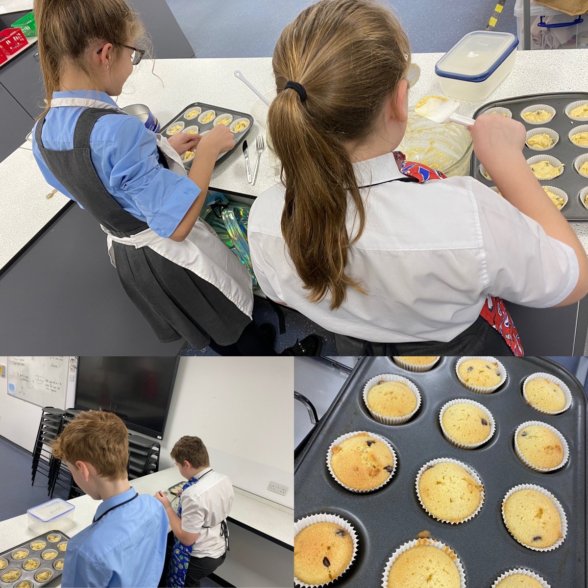 Food_WhitbyHigh's tweet photo. Great to be back in the kitchen cooking with the year 7s 👩🏼‍🍳 👨‍🍳 🧁 😋  @WhitbyHigh 
#baking #starbaker https://t.co/UnaFKdBODc