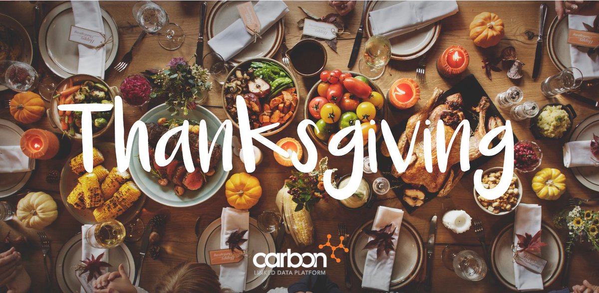 CarbonLDP's tweet photo. From our team to your family we wish you #HappyThanksgiving! Here are some of the most popular thanksgiving meals if you're looking for inspiration! #dataviz https://t.co/FRQFwZvFxb https://t.co/MWtkr4q2xP