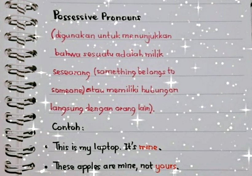 POSSESSIVE PRONOUNS 