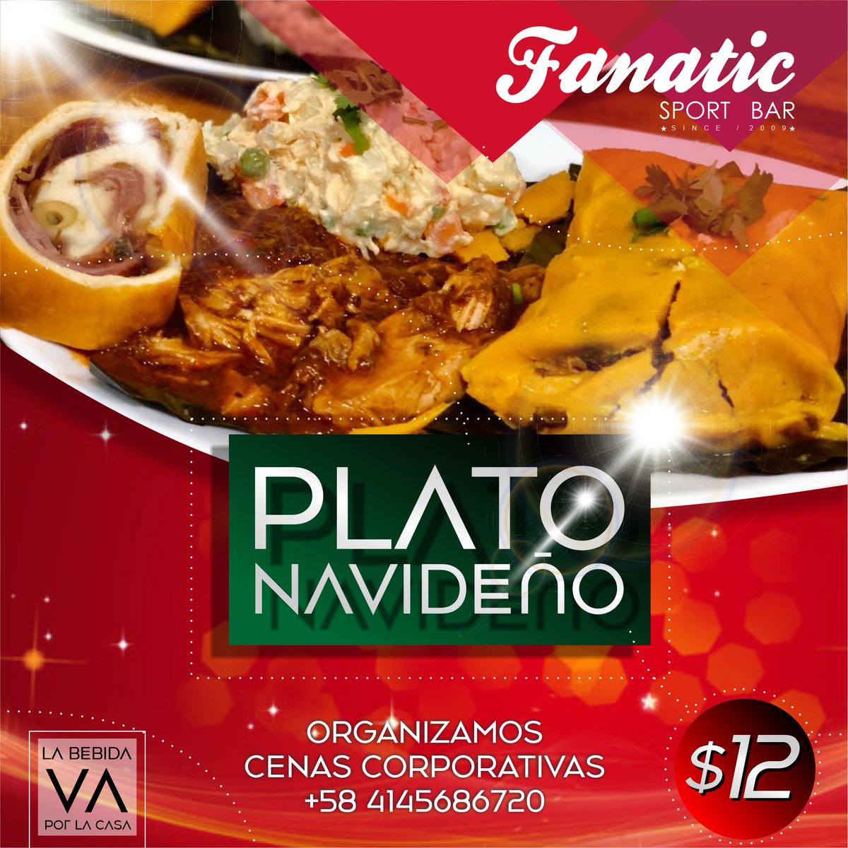 Ho! Ho! Ho!
Plato Navideño, el mejor sabor, porque solo nosotros podemos hacerlo por tan solo $12
La bebida va por la casa!!
Cena corporativa,  información llama al +58 414 5686720
#Fanaticsportbar #Portuguesa #acariguaaraure #acarigua #araure #dondealmorzar #cenanavidena