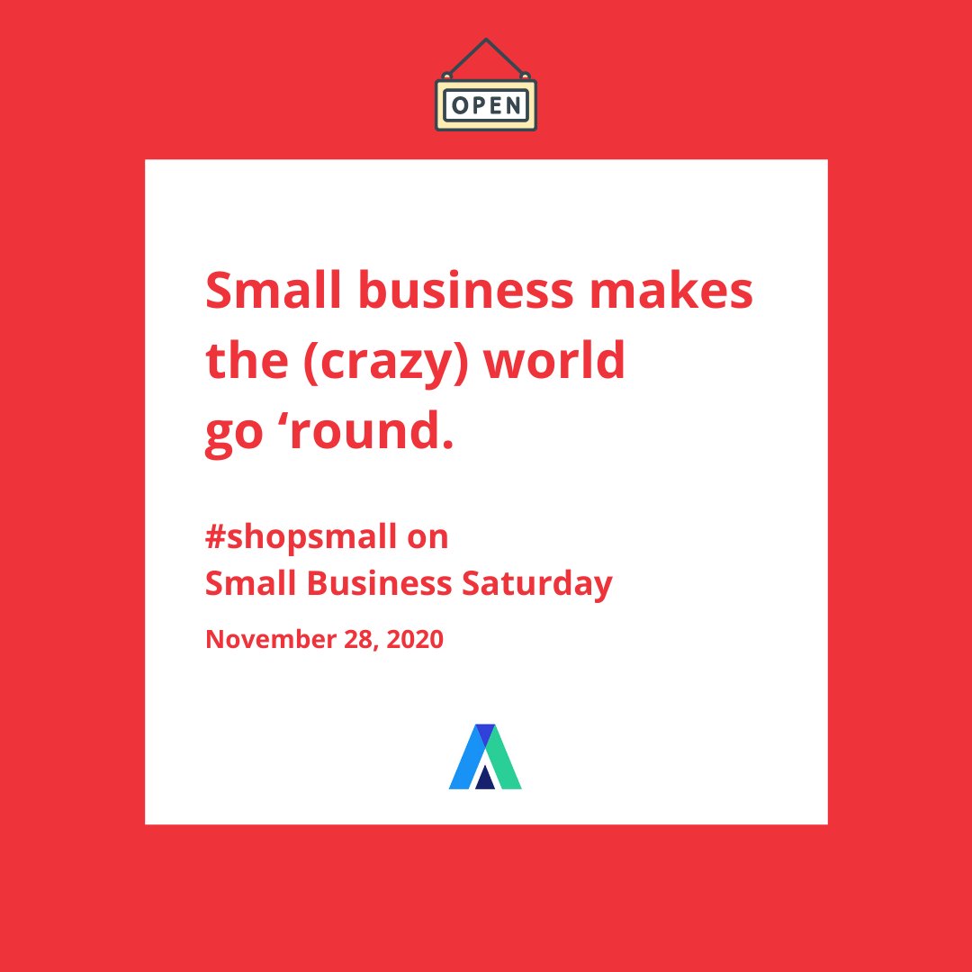 November 28th is Small Business Saturday. Don't forget to #shopsmall #shoplocal