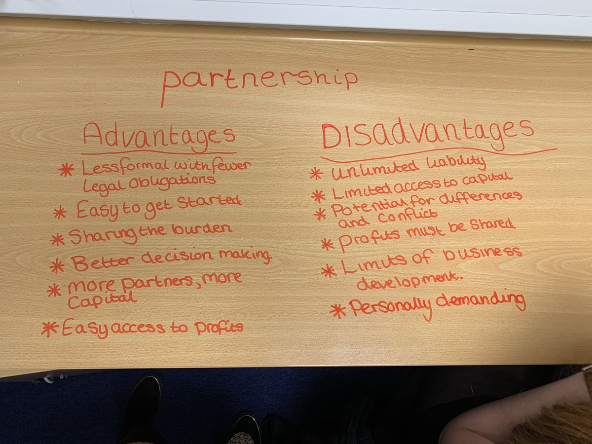 S3 Business &amp; IT loved using the chalk pens! Great way to learn the advantages and disadvantages of Types of Businesses🟣🔴🟢🔵⚪️