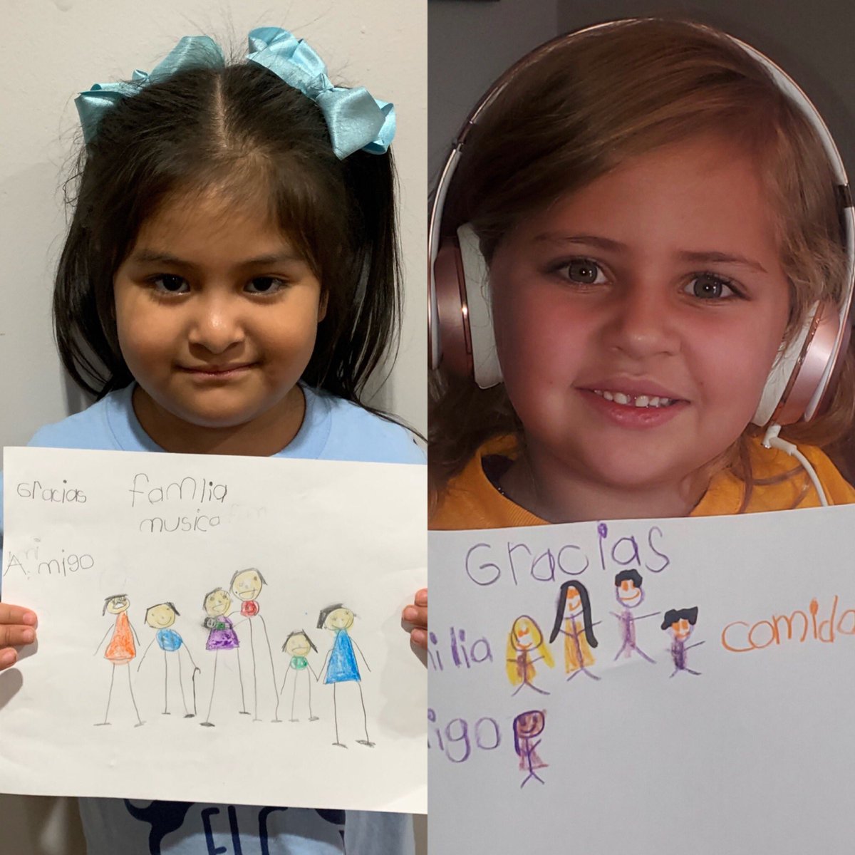 🎈😌GRACIAS! What a magic word! In our Spanish class learning to be thankful for all we have! Here is our Aylin and Madison showing their “Gracias” classwork project. Great job!! 👏🏻👏🏻