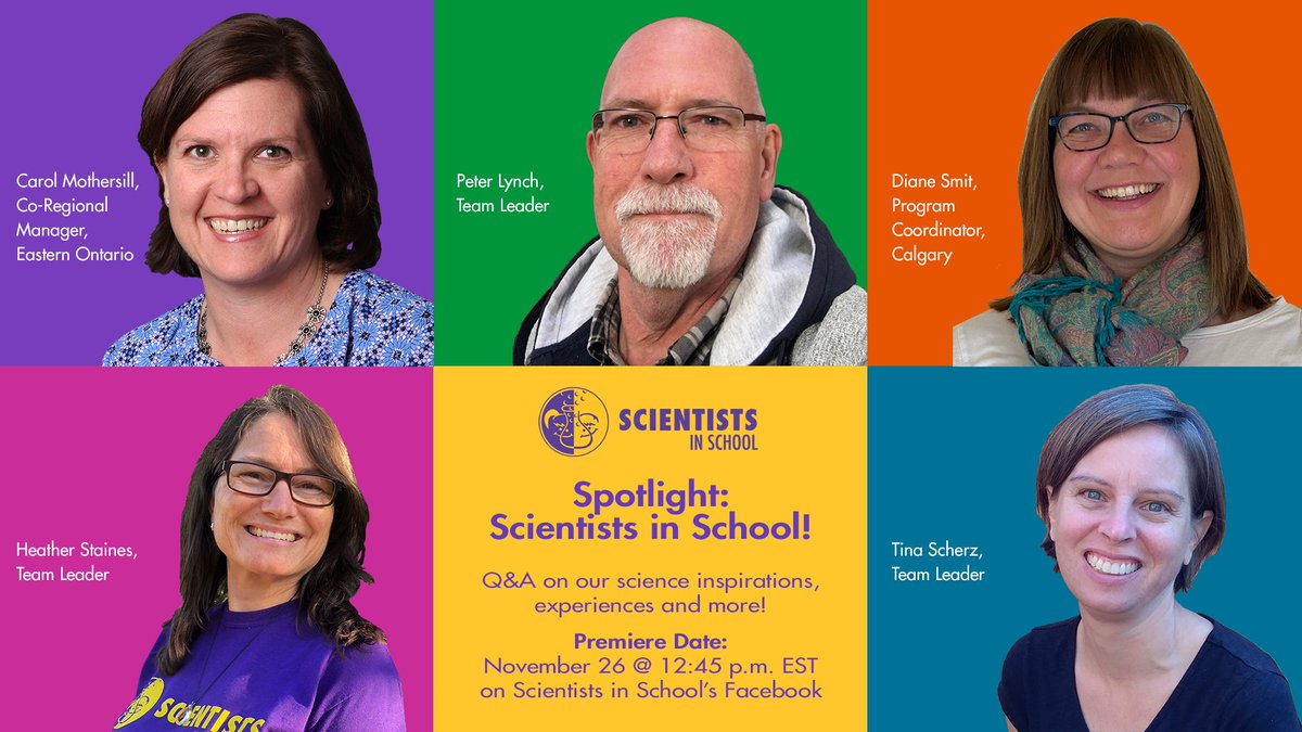 Sci_in_School's tweet photo. ✨Special episode of #SpotlightWithScientistsinSchool!✨
Our staff discuss what got them into STEM, and provide insight into how our charity has re-imagined our programming during this challenging year. #SiSImpact
Watch @ 12:45 p.m. EST on our Facebook: https://t.co/Skr8rzyf6Q https://t.co/ypA77uKbkg