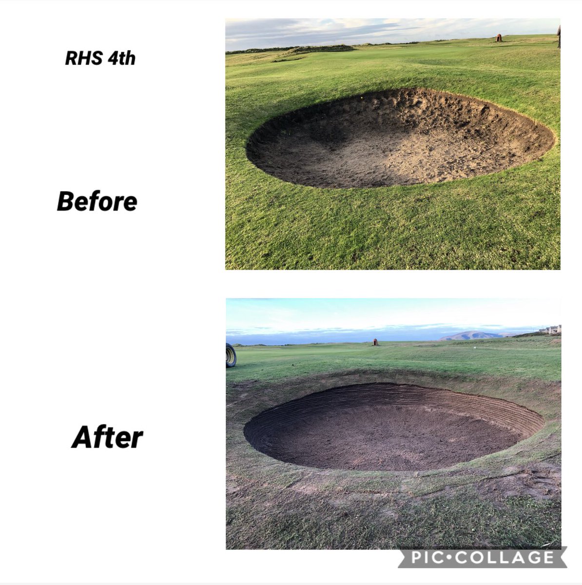 4th fairway bunker completed in 2 days👇🏽 

Onto the 4th greenside one tomorrow then that hole will be completed by next week⛳️