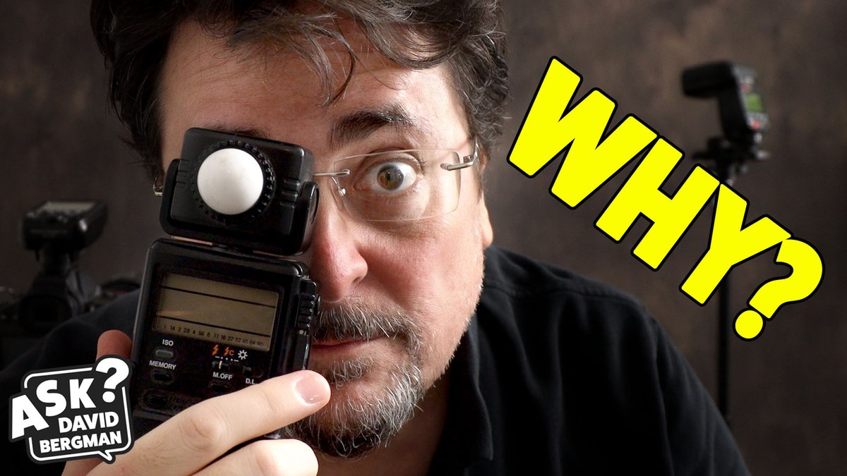 adorama's tweet photo. Today's question from Mordy R. is, "Why does the #flashmeter give a wider #aperture reading when there is less light and vice versa?" #AskDavidBergman

Watch Video: https://t.co/XZD0Yo52gP
#AdoramaTV @davidbergman https://t.co/9aamKML9YU