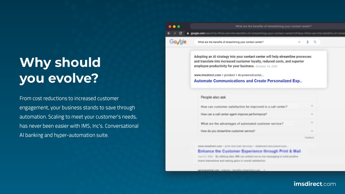 bit.ly/IMS-CCA-AI | #innovation #marketing #Scale #Experience #automation #CallCenter #VoiceAutomation #ConversationalAI #VoiceInteraction #CustomerExperience #AI #BrandLoyalty #IMS #DigitalTransformation