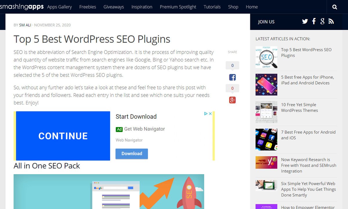 seotomation's tweet image. Top 5 Best WordPress SEO Plugins
#proversion #premiumfeatures #rankmath #metatags #xml #seo
via smashingapps.com
☛ amp.gs/asuz