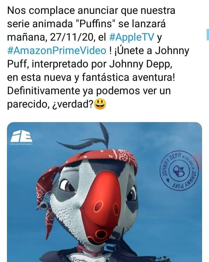 support_depp's tweet image. ¿ESTÁN LISTOS PARA APOYARLO? 🙏
Se estrena mañana en Amazon prime y apple tv 🙌

#puffins
#johnnypuff
#JusticeForJohnnyDepp