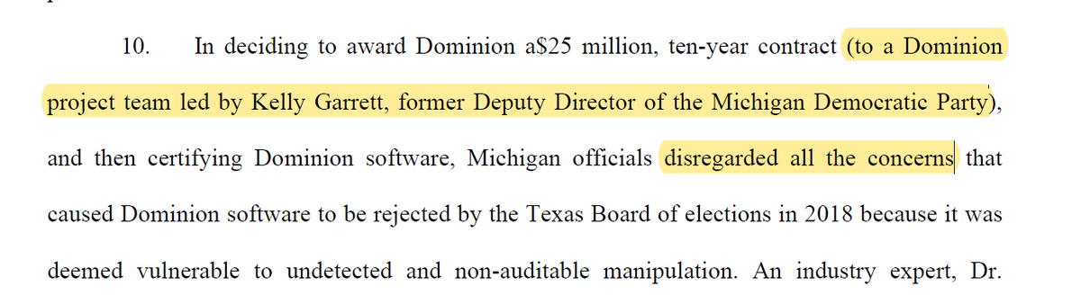 Either they disregarded those concerns or they decided that they had been sufficiently addressed between the time the "Texas Board of elections" [sic] rejected the system and Michigan accepted it. Neither scenario gives rise to a claim of any kind.