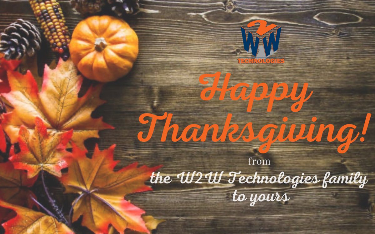w2wtechnologies's tweet photo. W2W Technologies wants to wish everyone a Happy Thanksgiving! Enjoy this time and be safe! #HappyThanksgiving #thanksgiving2020 #WhatAreYouThankfulFor #TurkeyDay https://t.co/JMdBhjuM4x