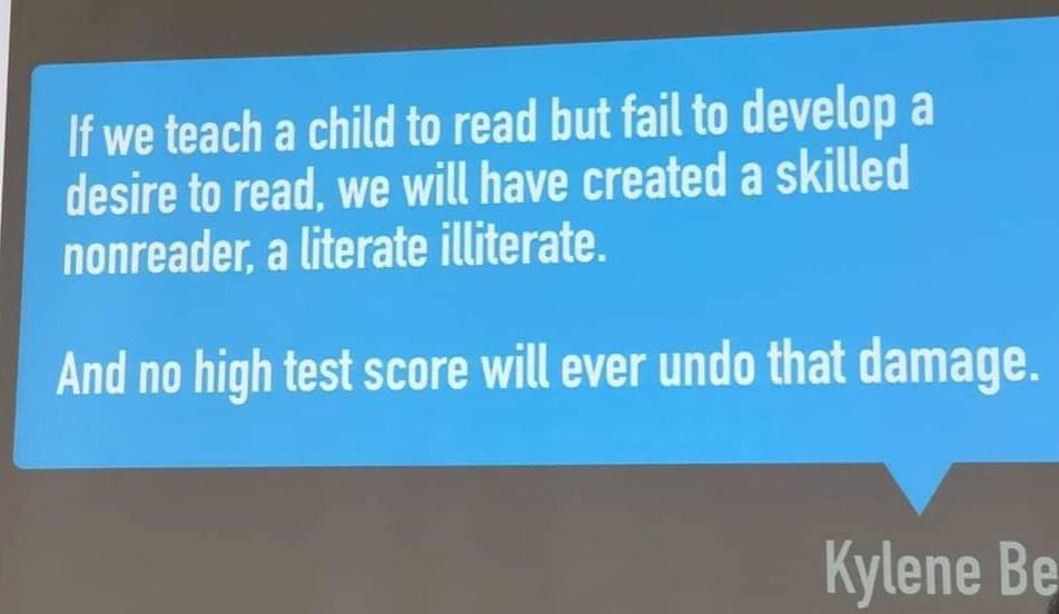 This is so important! 📚
📷 Kylene Beers