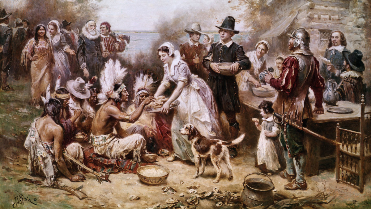 THANKSGIVING THREADThe First Thanksgiving in 1621 celebrated both the Pilgrims’ survival & their friendship with the Wampanoag Indians.One Mayflower passenger was especially close to the Indians, and was one of only two to have visited the New World before: Stephen Hopkins.