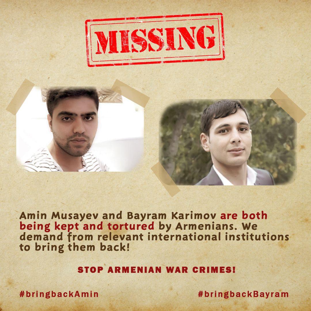 #Armenia doesn't allow the @ICRC to meet with captives. It seems they are trying to hide severe torture facts.
#bringbackAmin #bringbackBayram @amnesty @hrw @FRANCE24 @guardian @washingtonpost @CNN @BBCWorld @nytimes @FoxNews @Reuters @Telegraph @TIME @UNHumanRights @UN @OSCE