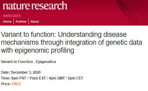 Nature Genetics (@naturegenet) on Twitter photo There's still time to register for our webcast with <a href="/manoliskellis/">Manolis Kellis</a> and <a href="/annagloyn/">Anna Gloyn</a>
Variant to function: Understanding disease mechanisms through integration of genetic data with epigenomic profiling | go.nature.com/3laNA66 There's still time to register for our webcast with <a href="/manoliskellis/">Manolis Kellis</a> and <a href="/annagloyn/">Anna Gloyn</a>
Variant to function: Understanding disease mechanisms through integration of genetic data with epigenomic profiling | go.nature.com/3laNA66