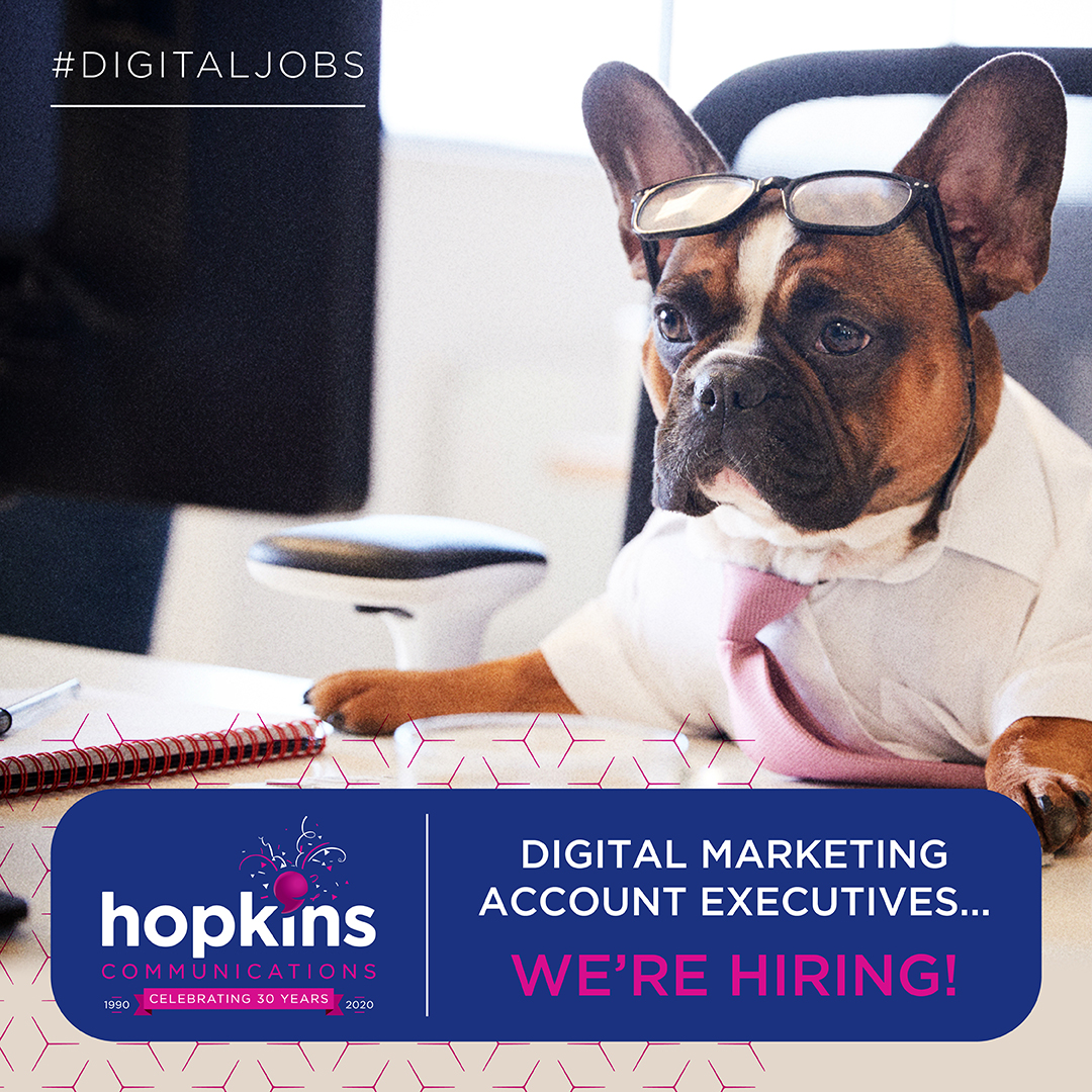 wearehopkins's tweet photo. Hey all you creative Digital Marketing Account Executives...Guess what? We're Hiring! If you or someone you know is perfect for this position then take a look at the job spec here - https://t.co/rzCSDIFbhd
#JobFairy #CorkJobs #JobsInCork #Digitaljobs #DigitalMarketing #Digital https://t.co/rQ7VmYzNOh