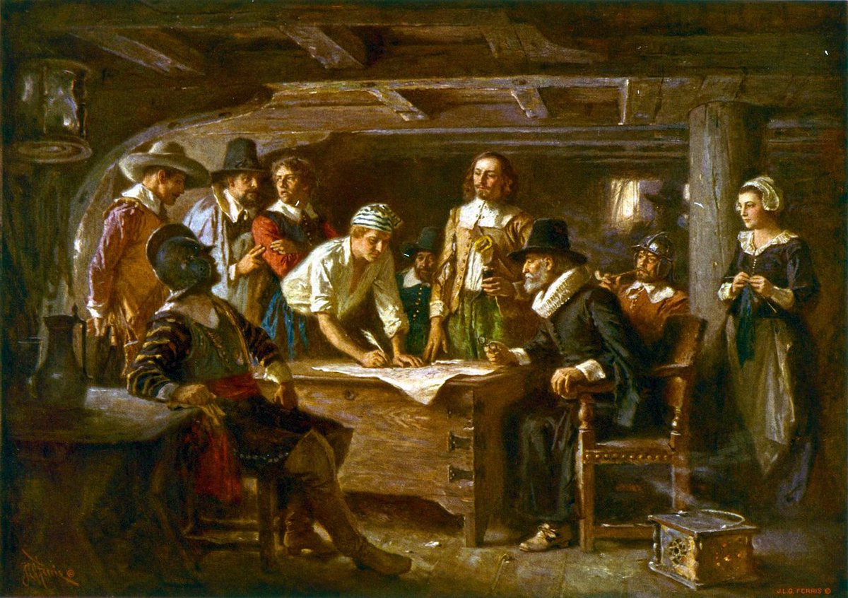 Hopkins, his wife, and their children set sail on the Mayflower in 1620, and Elizabeth gave birth to a son named Oceanus during the crossing. On 21 November, Stephen signed the Mayflower Compact, which established self-government for the new colony.