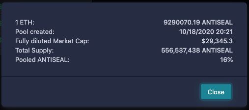 ANTISEAL1's tweet photo. AntiSeal Update:
$29k Mcap.
16% In Uniswap
47% Total tokens burned in less than 2 month.
https://t.co/nkmUCCHcHf
$ASEAL #altcoins https://t.co/TLhdJClUBv
