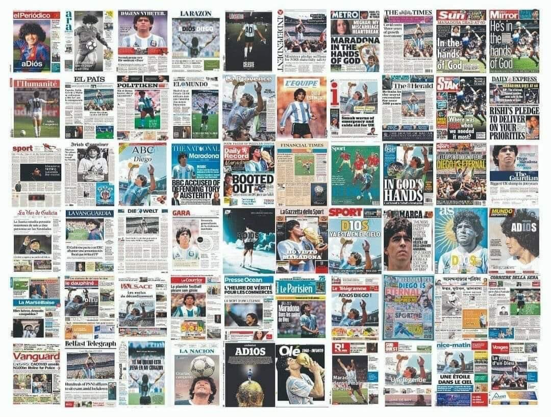 xpamec's tweet photo. #26deNoviembre  🔟⚽️👟  
El día después de la muerte del
"Genio del fútbol mundial"

El mundo 🗺 #AfterDiego

#GrandeDiego 👏
#Maradona  
#AD10S 
#26deNov 
#maradona10 
#QEPDDiego https://t.co/56DJeEuLTr