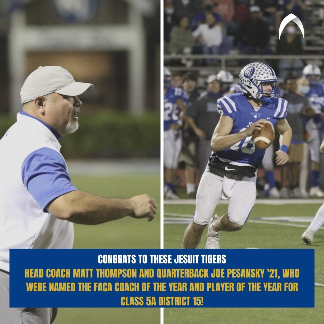 BigCountyPreps1's tweet photo. Congrats. Tigers still undefeated and the recent #HolyCross commit currently has a 134.4 #QBR and has thrown 27 #Touchdownpasses.
#Jesuit #JesuitTigers #JesuitHighSchool #FACA #HSFB #FHSAA #highschoolfootball https://t.co/R11y14kN91